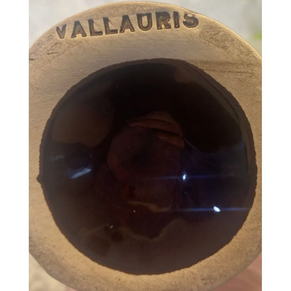 Vase Vintage Vallauris‎ France Modernist Lava Emailliert 1950/60er